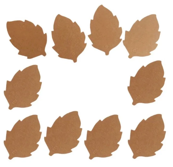 100 шт./лот креативные подвесные бирки этикетка из крафт-бумаги с кленовыми