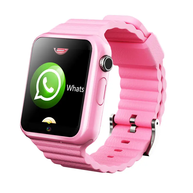 V7W pink Детский трекер 3g умные часы Wifi gps LBS расположение SD карта памяти WhatsApp facebook play музыка отслеживание детские часы V5W/V7W - Цвет: V7W pink
