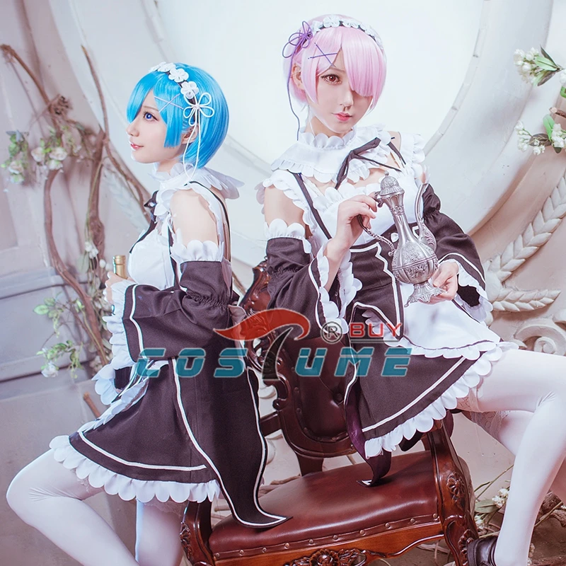 Костюм Rem 2016 из аниме Re:Zero Life in a костюм для косплея Ram платье горничной на