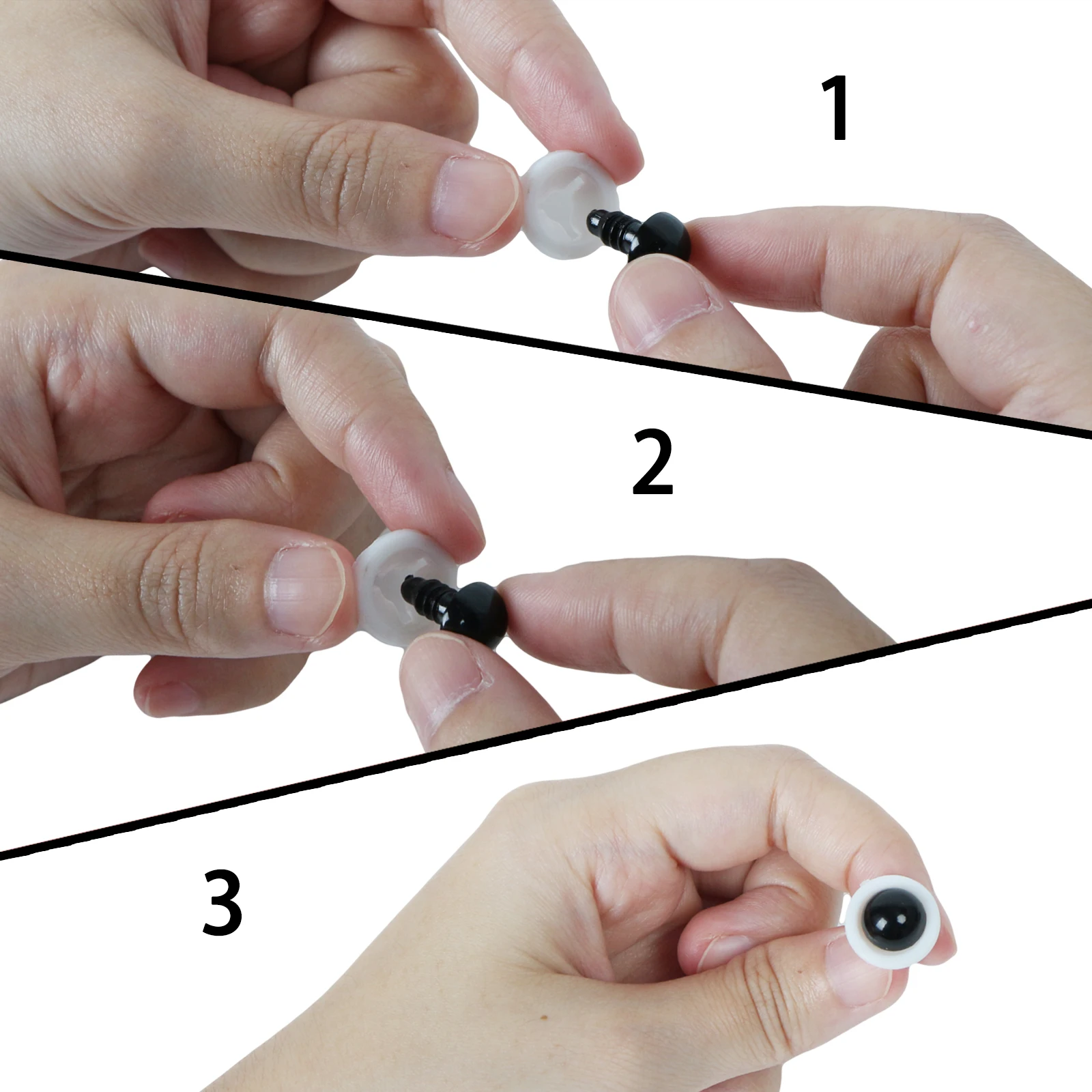 100 шт черные Глазные яблоки для кукол аксессуары пластиковые ремесла защитные