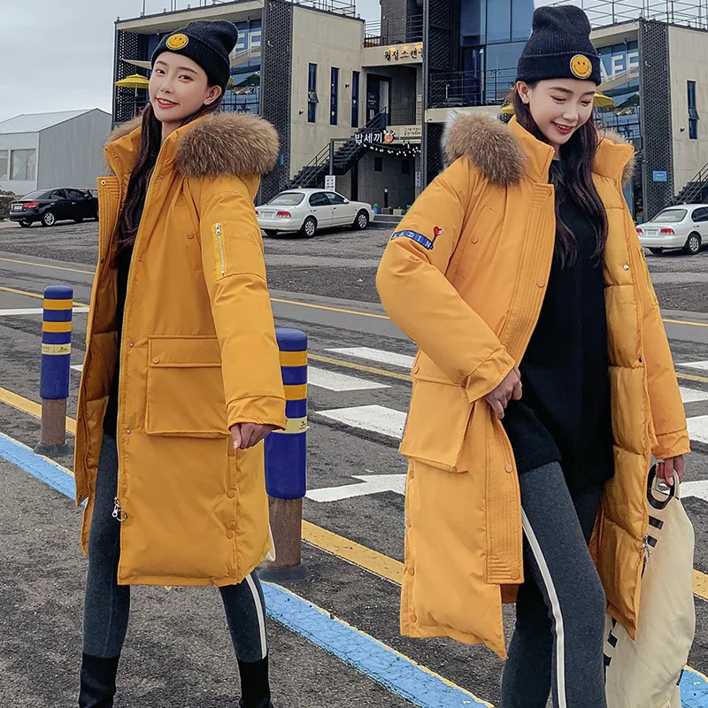 Новинка 2019 плотное теплое Женское пальто с капюшоном армейская зеленая