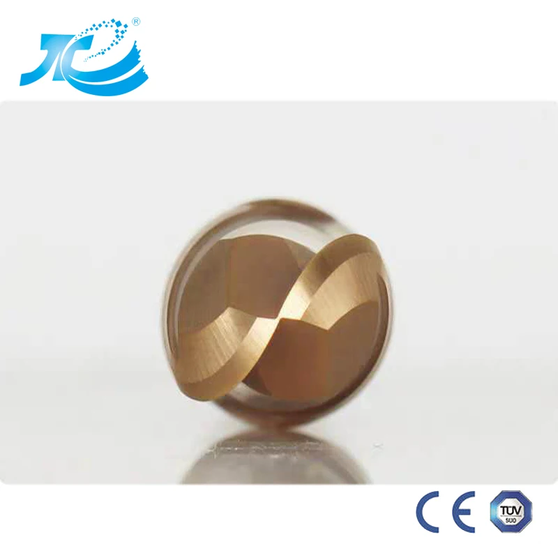 Скидка 1500USD 20% Фрезерный резак с ЧПУ Карбид 2-4Flutes HRC55 золотой шар Концевая фреза