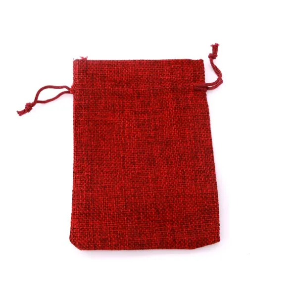 Wine Red Горячая мода, 5 шт./лот, 7x9, 10x14, 15x20, джутовые подарочные пакеты, разные цвета на выбор, свадебные конфеты, подарки, упаковка, Холщовый мешочек - Цвет: Wine Red