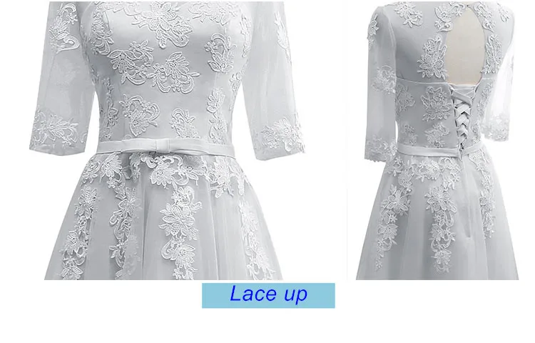 Robe de soiree vestido de festa серое ТРАПЕЦИЕВИДНОЕ длинное платье с аппликацией Элегантные платья подружки невесты Выпускной вечер вечерние платья