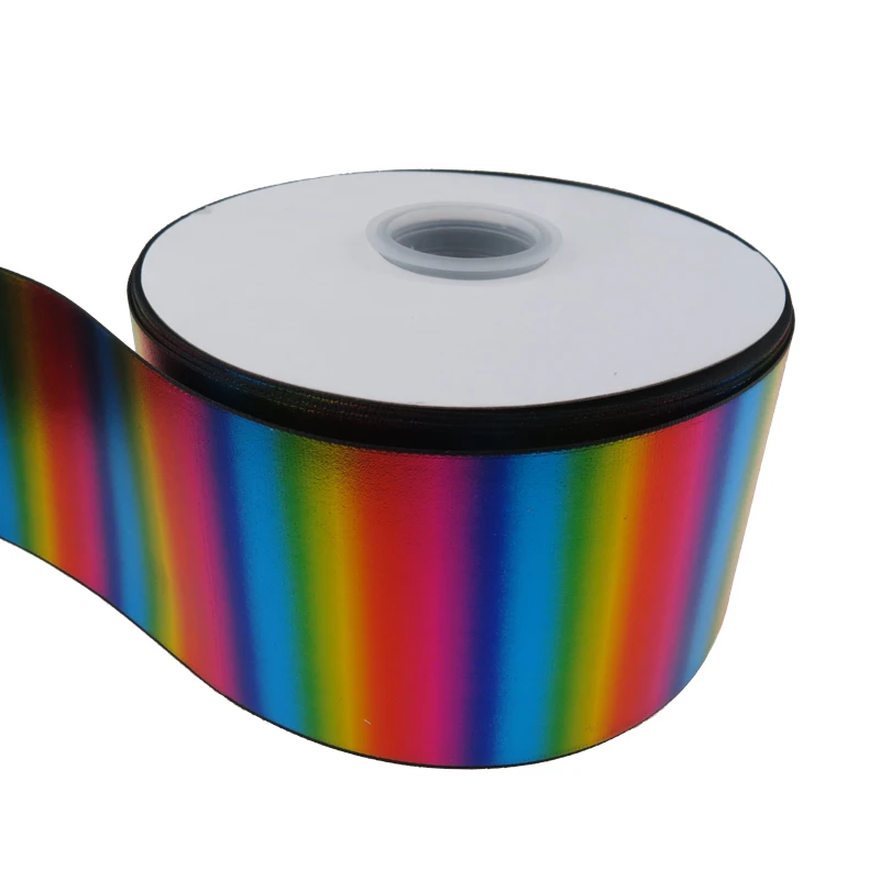 Shipping Free 3 Inch 75MM Hot Sales Shiny Colorful Printed Grosgrain Ribbon For Hair jojo Bows DIY Headwear 50yard per roll | Дом и сад
