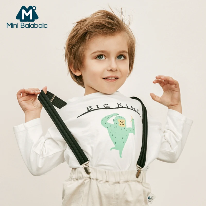 Мини-балабалабоя хлопковая Футболка 2019 г. новая весенняя одежда с длинными