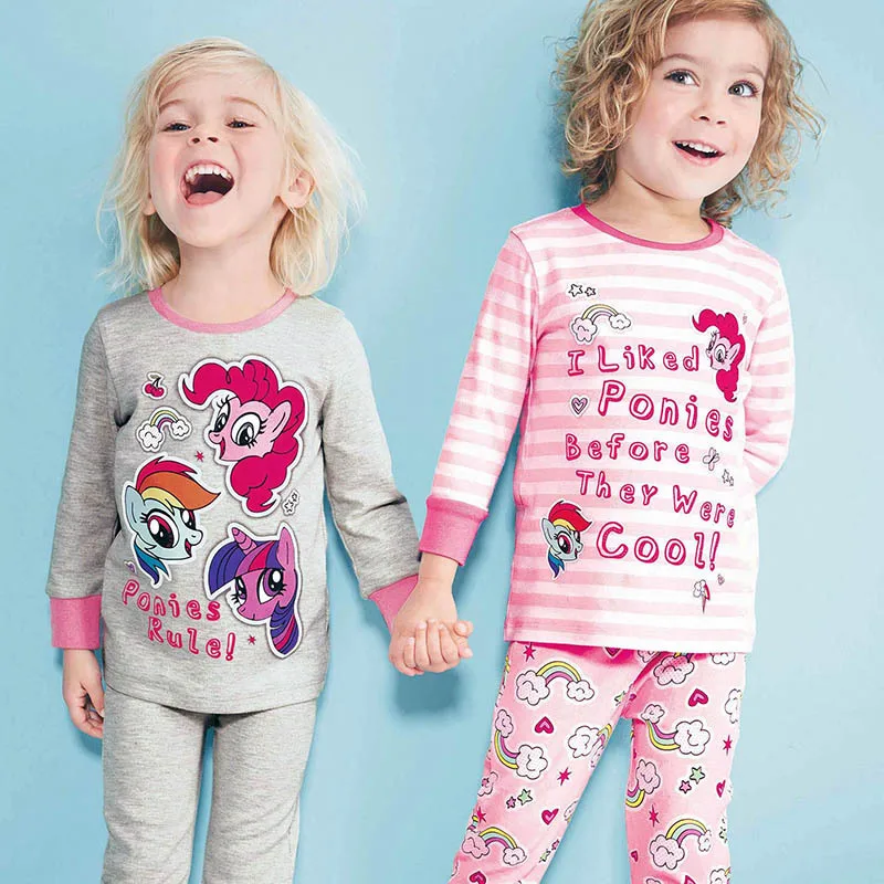 

New Spring Baby Girls Pajamas Sets,Autumn Long Sleeve Sleepwear Cotton Kids Pajamas Sets Fall Children Clothes Sets 1-6 Yrs