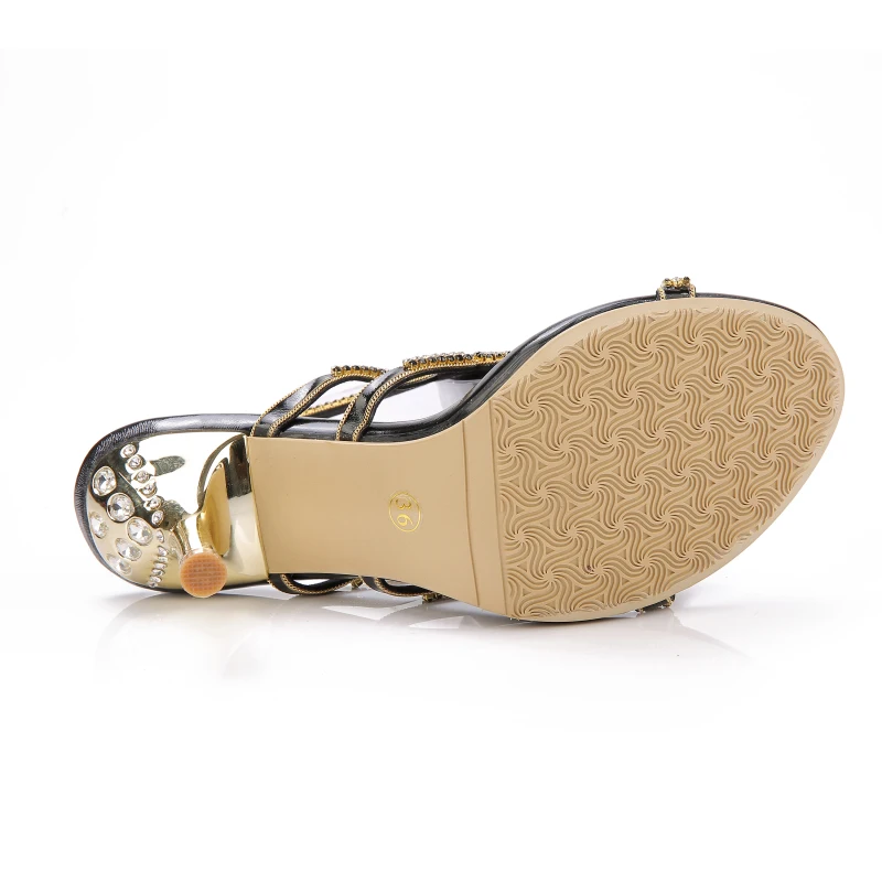 

Christia Bella Women High Heels Rhinestones Open Toe Shoes Formal Wedding Sandals Ankle Strap Large Size New Women Shoes