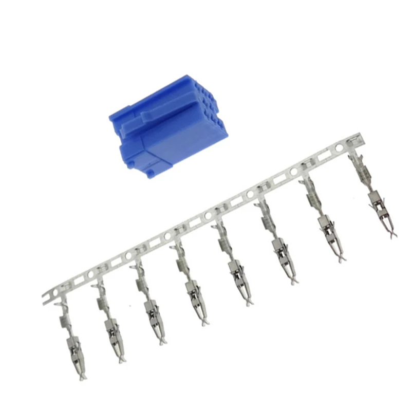 

10 Sets Blue MINI ISO 8Pin Port Connector For Volkswagen Audi Skoda VDO Blaupunkt Mini ISO Connector