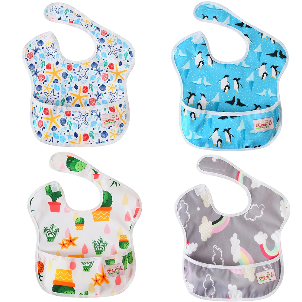 Ohbabyka водонепроницаемый детский нагрудник малыша фартук одежда для кормления