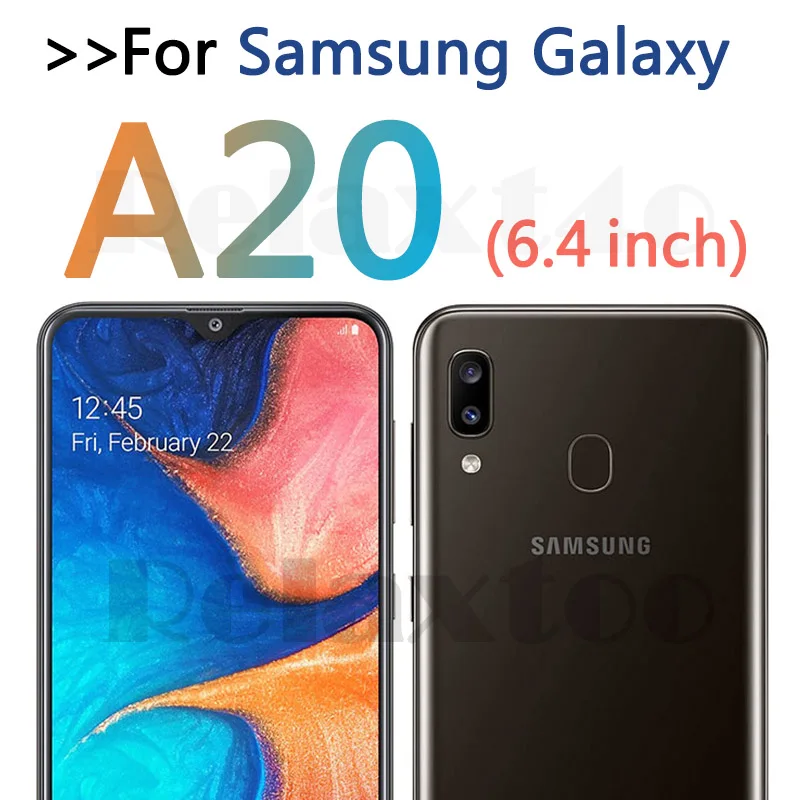 A20 6.4inch Защитное стекло для samsung Galaxy A20 A20E, защита экрана, закаленное защитное стекло для samsung A 20 A205F, полное покрытие, пленка 9H - Цвет: A20 6.4inch