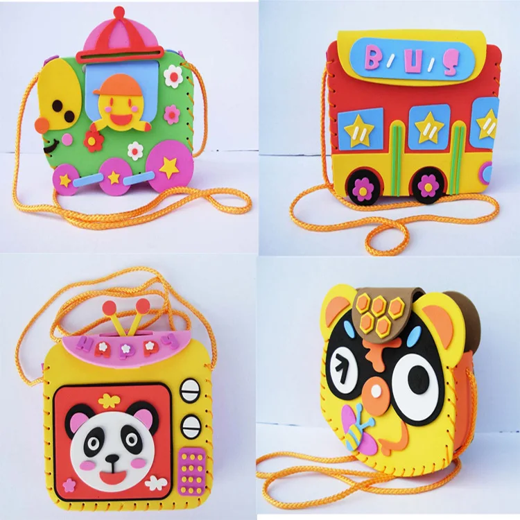 Творческий Детский Сад DIY Ремесла Материал Дети ПОДЕЛКИ Ручной Работы EVA Сумки Craft