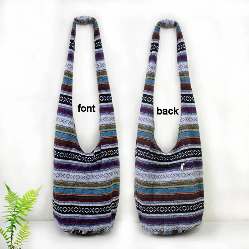 

Vintage Bohemian Cotton Canvas Women's Handbags Books School Bags Sling Women Shoulder Crossbody Bag Messenger free shipping