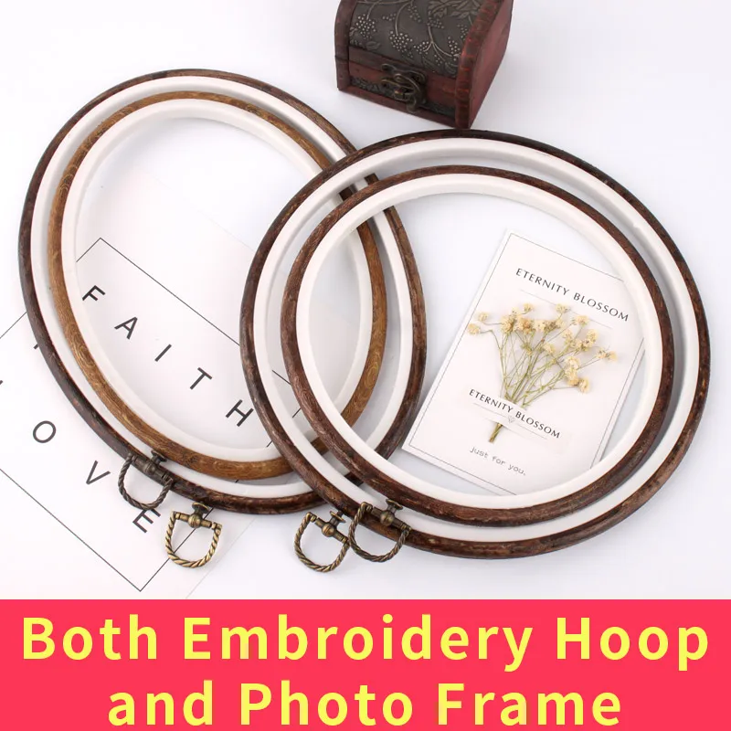 Hoop Antique Embroidered Hoops Hanging Ring Decorative Oval 