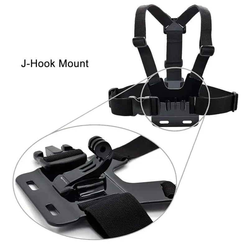 Черное Вертикальное Крепление на J Hook PULUZ для спортивных камер GoPro HERO 7 6 5 4 3 2
