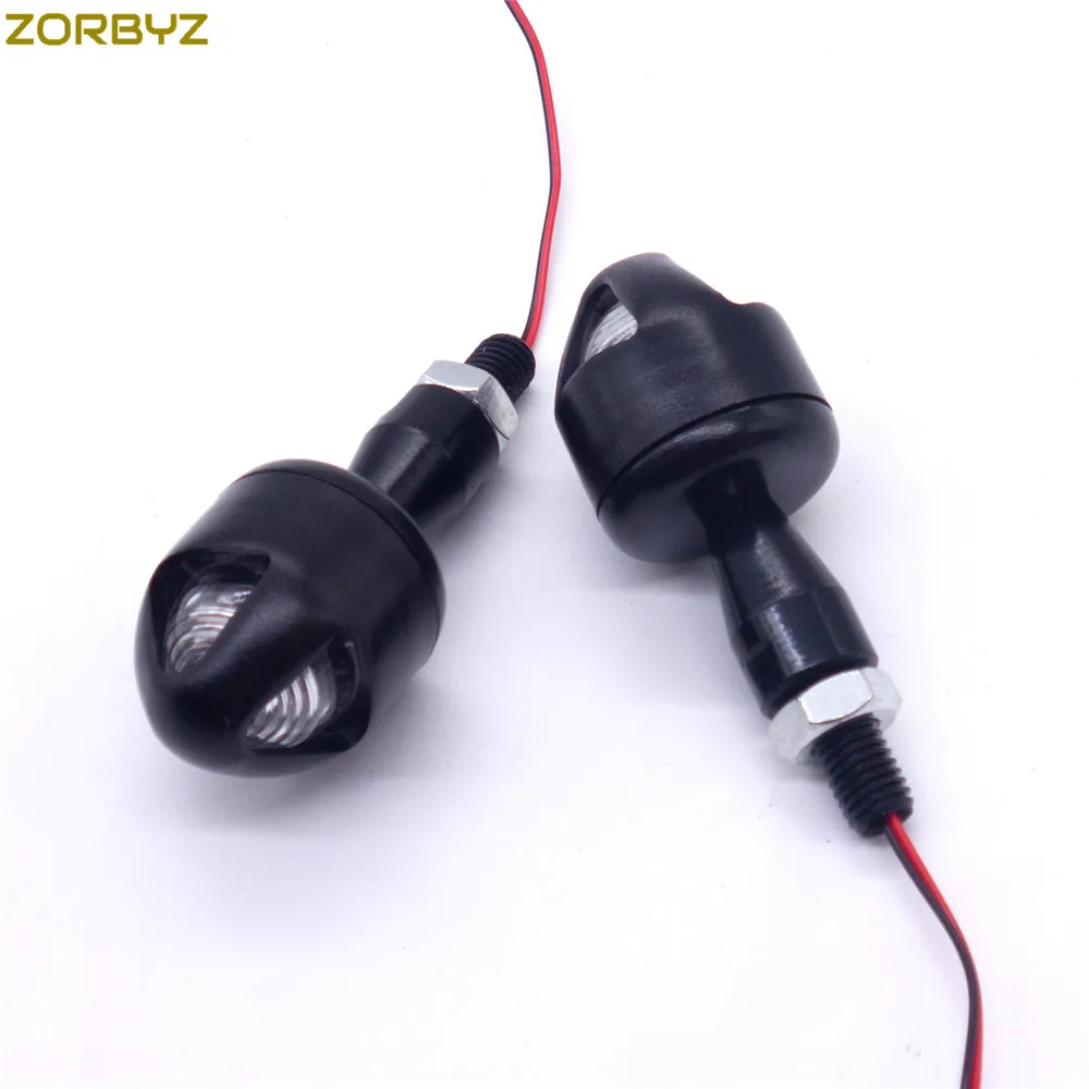 Black clear lens ZORBYZ черный/хром мотоцикл светодиодный индикатор указателя поворота для Harley Blinkers круизер кастом - Цвет: Black clear lens