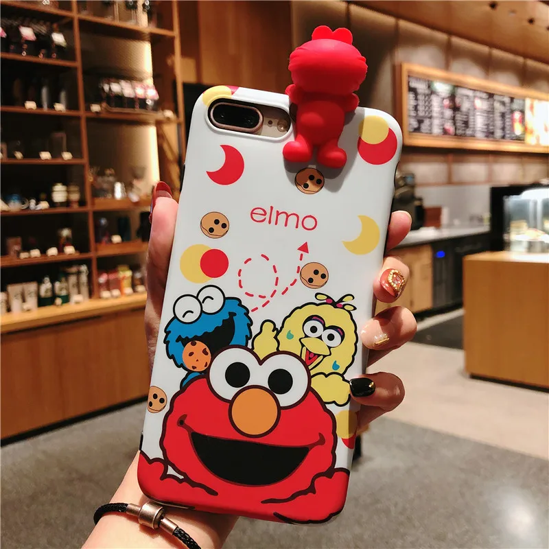 Для iphone 8 8plus 3D чехол для телефона с изображением улицы Сезам + закаленное стекло