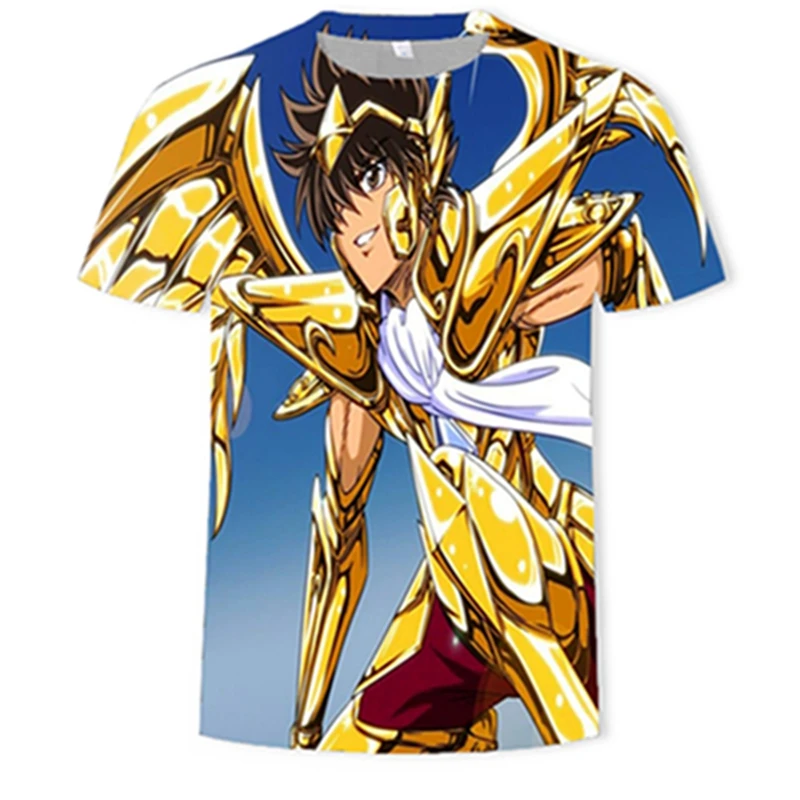 Мужская футболка с 3D принтом Saint seiya летняя Прямая поставка 2019|Мужские футболки| |