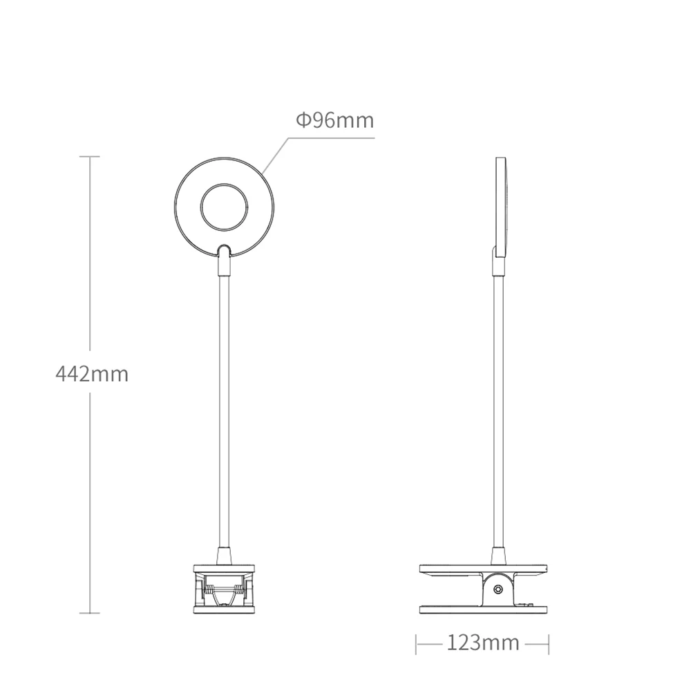Светодиодная настольная лампа Xiaomi Yeelight с зажимом ночник Перезаряжаемый USB 5 Вт 360