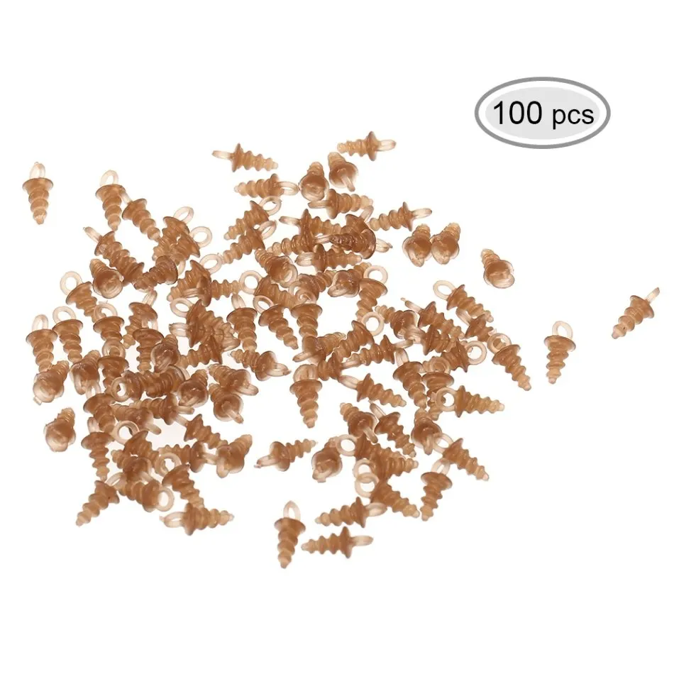 100pcs Для доставки прикорма и оснастки колышек держатель шуруп для приманки разъем карп рыболовные принадлежности 30/50/100 шт Пластик бойлов фиксаторы уход за кожей лица маска гранул стопорный винт - Цвет: 100pcs