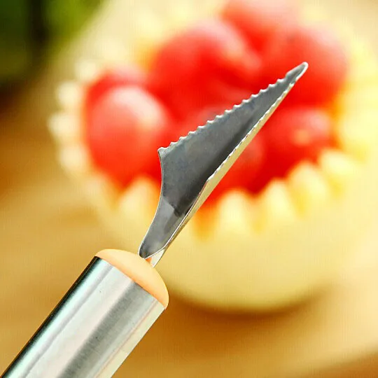 100 pcs Double End Multi Function Stainless Steel Fruit Melon Baller Carving Knife Ice Cream Scoop Spoon Kitchen Tools | Дом и сад