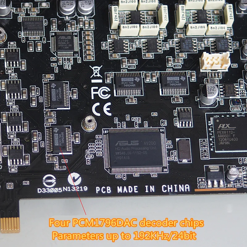 Оригинальная Встроенная независимая звуковая карта ASUS XONAR D2X DTS оптоволоконный