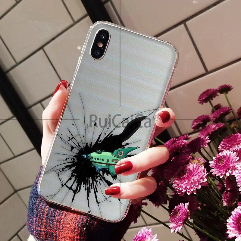 Ruicaica разбитое стекло экран Мягкий Силиконовый ТПУ чехол для телефона iPhone 8 7 6 6S Plus