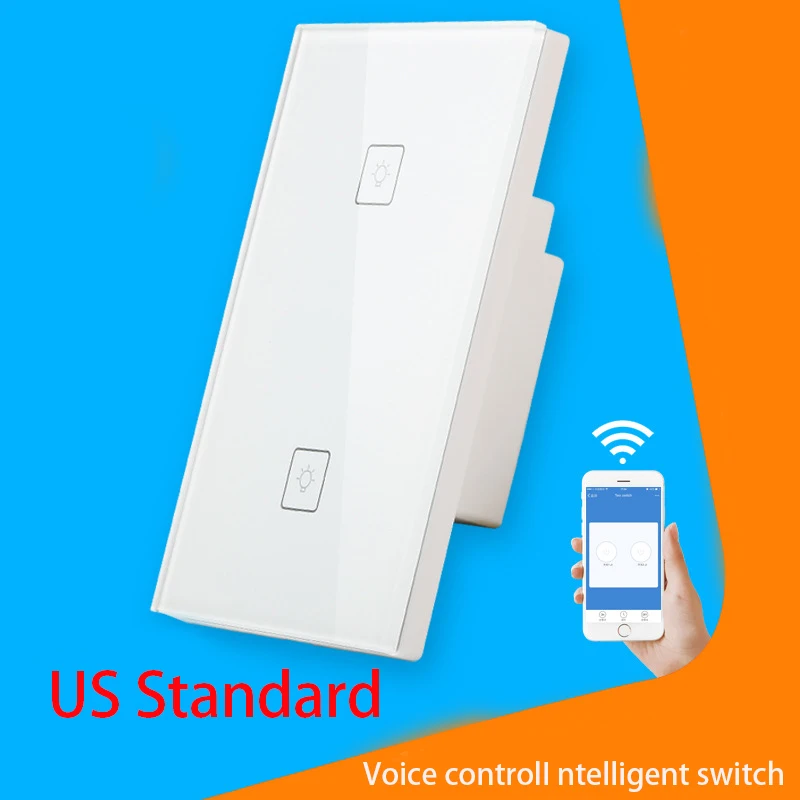 Стандарт ЕС/США WIFI умный сенсорный выключатель приложение беспроводной пульт