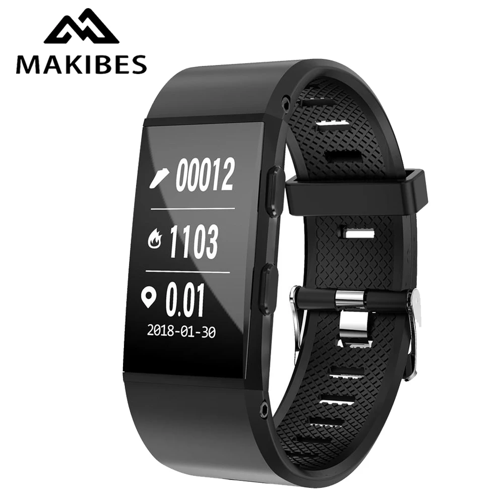 Makibes GT11 Мужская Фитнес трекер Smart пульсометр напоминание gps спортивный браслет