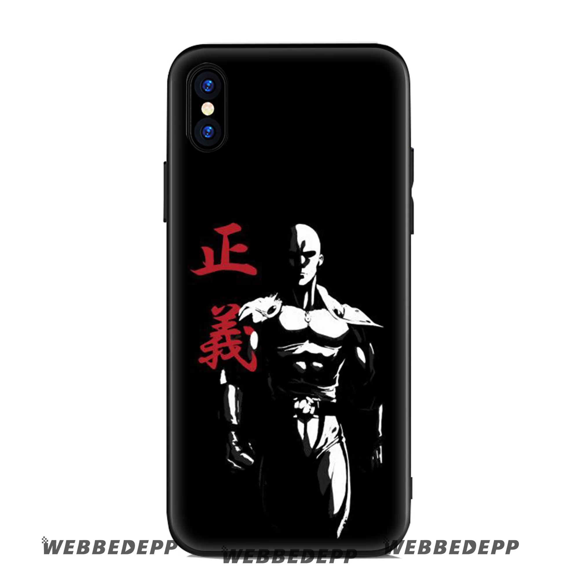 WEBBEDEPP One Punch Man Cartoon Soft Silicone Case for Apple iPhone 11 Pro Xr Xs Max X or 10 8 7 6 6S Plus 5 5S SE TPU |