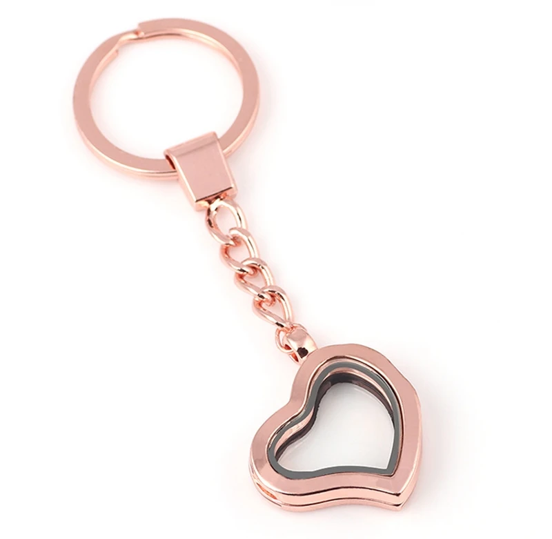 5PCS 30*30*8mm Heart Pendant floating locket keychains Fit charms 10053 | Украшения и аксессуары