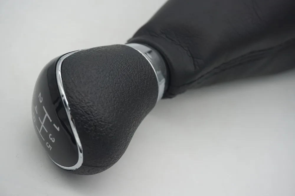 Fat 5 speed ручная ручка переключения передач с кожаной загрузкой для ford focus 2 mk2 2005 2006