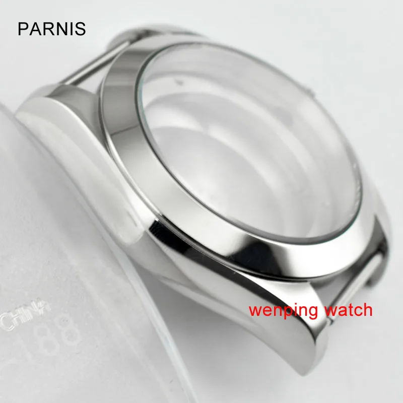 Стальной сапфировый чехол для часов Parnis 40 мм подходит Miyota 8205/8215 ETA 2836 Mingzhu DG2813/3804