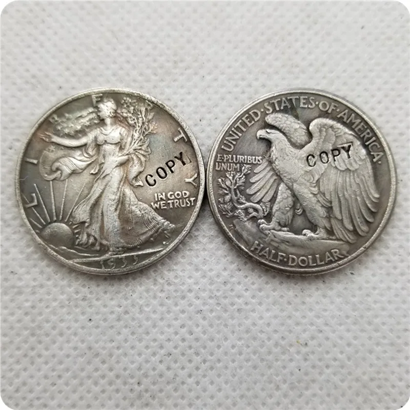1933 S D Walking Liberty половина доллара копия монет памятные монеты медали коллекционные