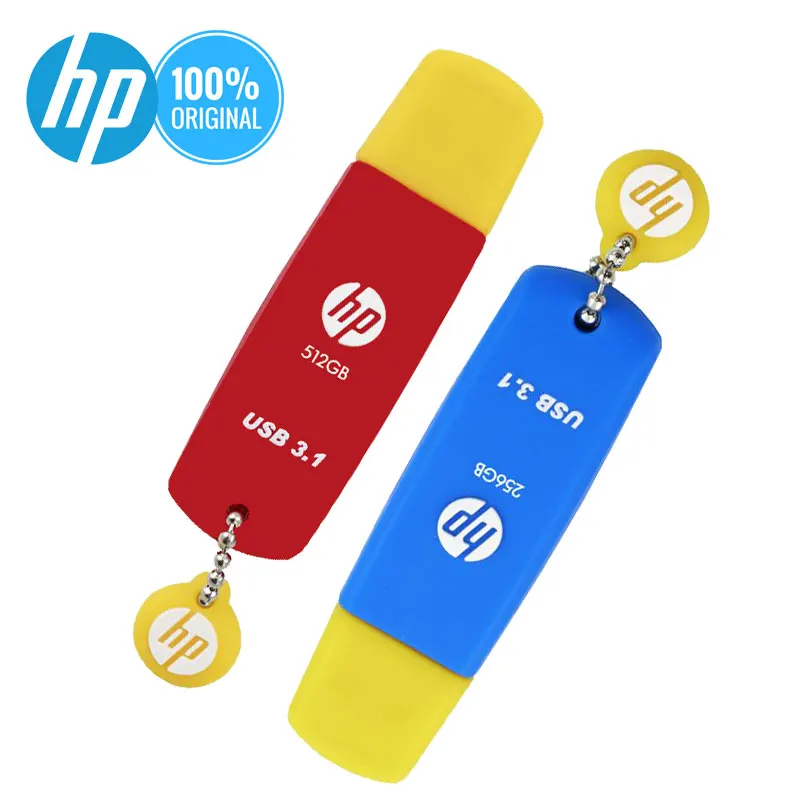Силиконовый usb флеш-накопитель hp 512 ГБ 256 ГБ 128 Гб 64 ГБ 32 ГБ 16 ГБ 8 ГБ USB3.1 DJ Pendrive X788W USB 64 go флеш-диск на ключ