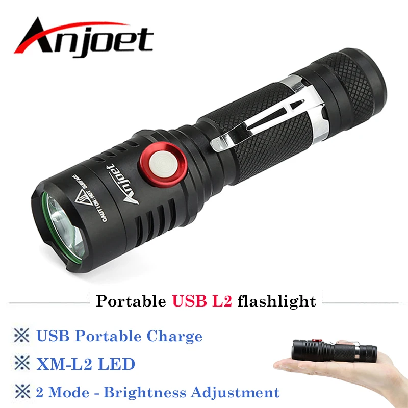 Anjoet CREE XM-L2 LED Tactical Flashlight Powerful 8000LM Aluminum Torch Flash Light Camping Lamp Lighting gift USB cable
Anjoet CREE XM-L2 LED Tactical Flashlight Powerful 8000LM Aluminum Torch Flash Light Camping Lamp Lighting gift USB cable