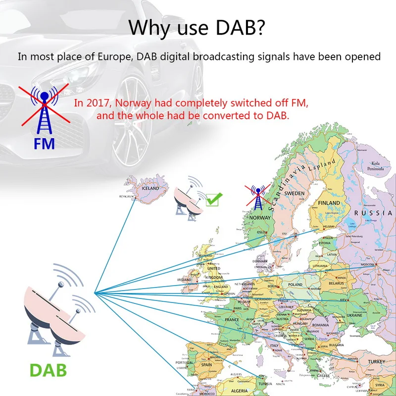Автомобильный DAB радио прикуриватель интерфейс автомобильный DAB приемник FM пусковое устройство Автомобильное зарядное устройство цифровое радио