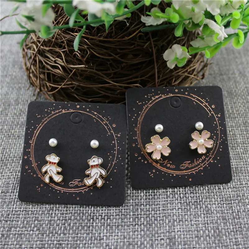 Новый европейский и американский стиль эмаль маленький медведь вишня Модный