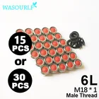 Водосберегающий аэратор для крана WASOURLF, 30 шт., 6 л, M18, Мужская нить, аксессуары для ванной комнаты, детали для воды