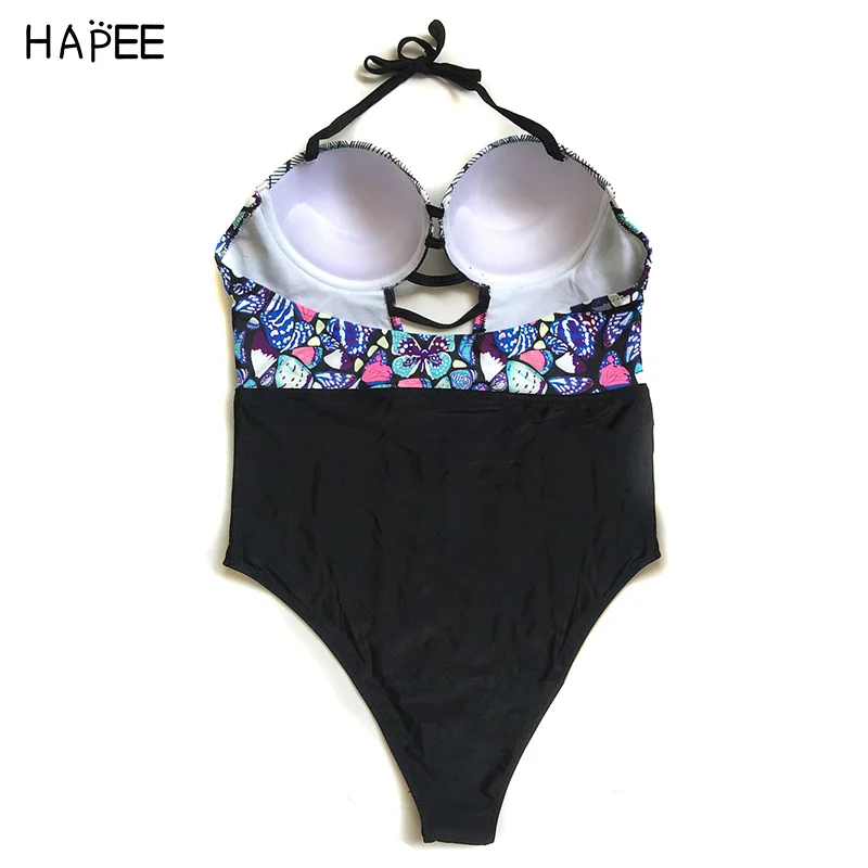 Blue Butterfly Women Retro Printed Swimwear One Piece Swimsuits Thong Patchwork women biquini sereia Monokini piscina | Спорт и