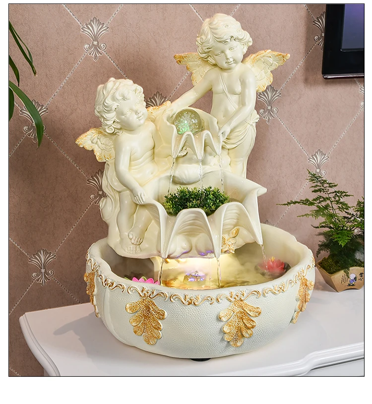 Масштабный Европейский скала фонтан воды украшения фэн-шуй lucky гостиной пол творческие украшения дома