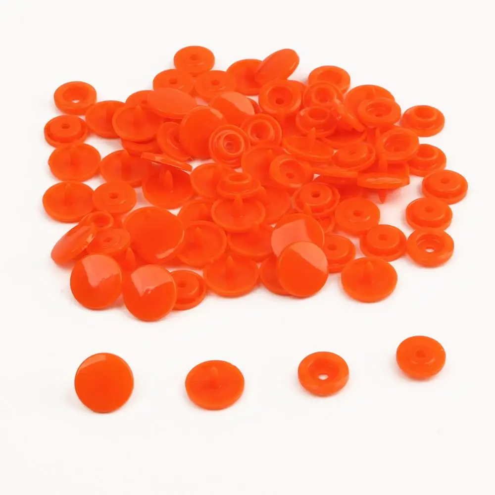 Orange Red 20 комплектов KAM T5 12 мм круглые пластиковые застежки кнопки застежки пододеяльник лист кнопка аксессуары для одежды для детской одежды Зажимы - Цвет: Orange Red
