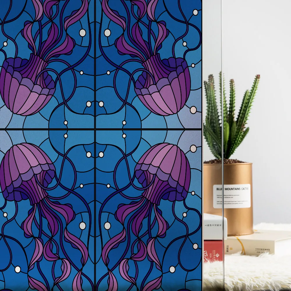 Static window sticker Glass Film Sticker privacy Home Decor decorative stained glass film 45/90x200cm17.7/35.4x78.7in | Дом и сад
