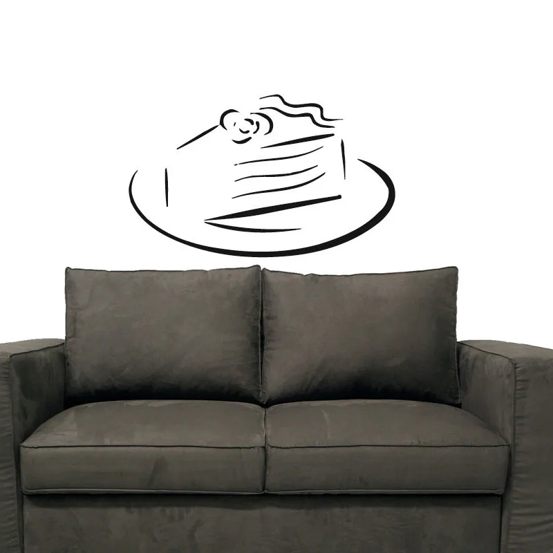 Милый торт День рождения пирог Наклейка на стену кухня кафе домашний интерьер