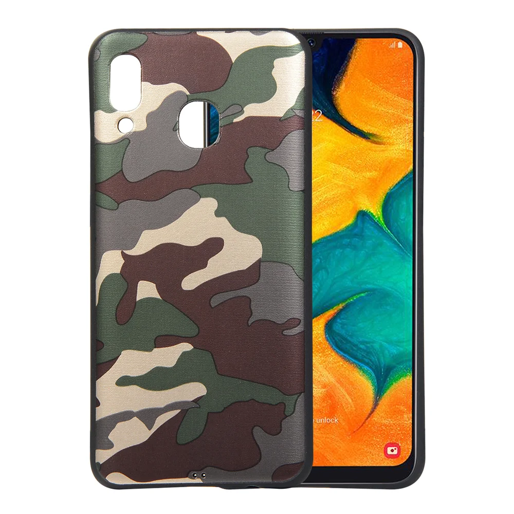 Чехол камуфляжной расцветки чехол для телефона samsung Galaxy A10 A20E A30 TPU Силиконовый