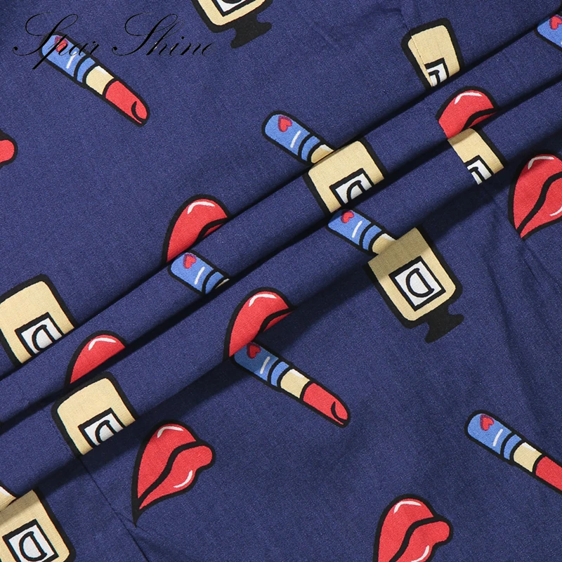 SPARSHINE 2020 военно морского флота с принтом губ женские блузы длинным рукавом