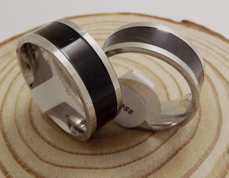 Оптовая продажа 36 шт черные высококачественные удобные Эмалированные кольца из