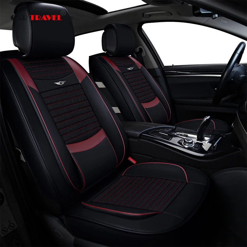 Подушка для автомобильного сиденья для fiat punto fiat 500 Stilo, Panda сопротивление pu кожа передние и задние полностью автомобильные чехлы для сидений четыре сезона