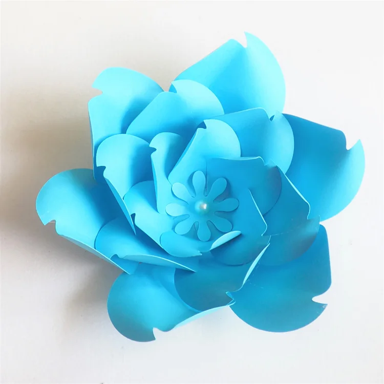 65-80 см DIY Искусственные цветы Fleurs Artificielles фон блестящие гигантские Свадебные Бумажные цветы вечерние украшения для детской комнаты - Цвет: Синий
