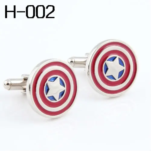 

Fashion Cufflinks Free Shipping High Quality Cufflinks For Men Captain America shield SUPERHERO Wholesales